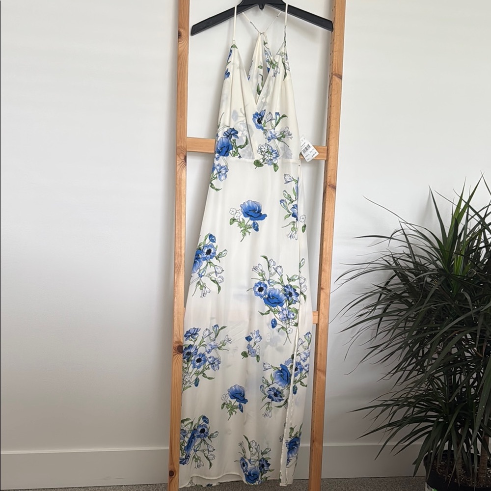 Floral Halter Maxi Dress